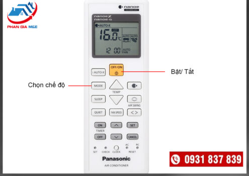 Cách sử dụng điều hoà Panasonic hiệu quả với remote