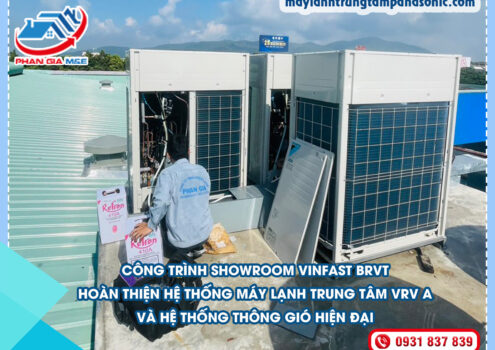 Hệ thống máy lạnh cho công trình Showroom VinFast BRVT